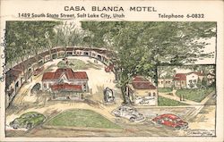 Casa Blanca Motel Salt Lake City, UT Postcard Postcard Postcard