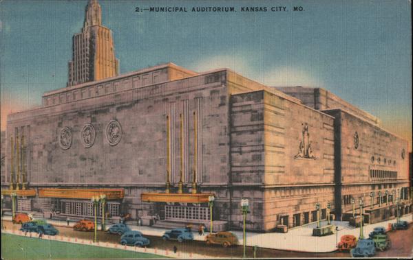 Municipal Auditorium Kansas City MO Postcard