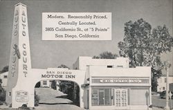 San Diego Motor Inn Postcard