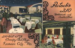 Putsch's 210 Restaurant and Cocktail Ball Postcard