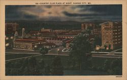 Country Club Plaza at Night Postcard