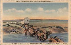 Santa Fe Trail Mural - Savoy Grill Kansas City, MO Postcard Postcard Postcard