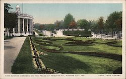 Sunken Gardens on the Paseo at Twelfth St. Kansas City, MO Postcard Postcard Postcard