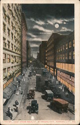 11th Street East from Main Street by Moonlight Postcard