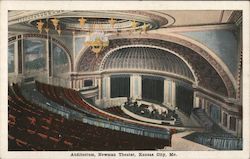 Auditorium, Newman Theater Kansas City, MO Postcard Postcard Postcard