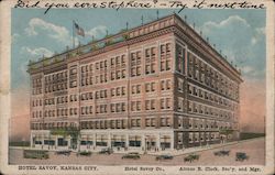 Hotel Savoy Kansas City, MO Postcard Postcard Postcard