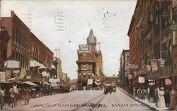 Junction Main and Delaware Streets Postcard