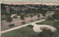 Plaza, From Plaza Apartments and Park Avenue Postcard