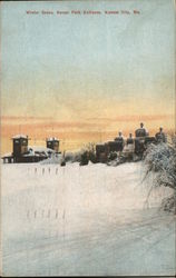 Winter Scene, Swope Park Entrance Kansas City, MO Postcard Postcard Postcard