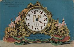 Priests of Pallas Parade - "Flight of the Hours" Clock Float, 1908 Kansas City, MO Postcard Postcard Postcard