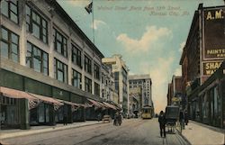 Walnut Street North from 13th Street Postcard