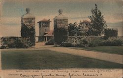 Shelter and Gate at Swope Park Postcard