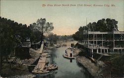 The Blue River North from 15th Street Postcard