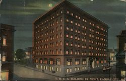 YMCA Building by Night Kansas City, MO Postcard Postcard Postcard