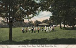 Sunday School Picnic, Budd Park Kansas City, MO Postcard Postcard Postcard