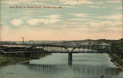 Kaw River at James Street Postcard