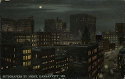 Skyscrapers by Night Kansas City, MO Postcard Postcard Postcard