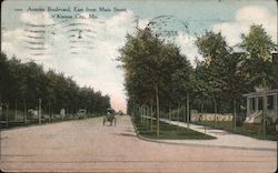 Armour Boulevard, East from Main Street Postcard