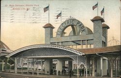 Main Entrance, Electric Park Postcard