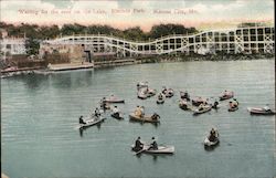 Waiting For The Race On The Lake, Electric Park Postcard