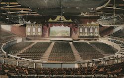 Interior of Convention Hall arranged for Theatrical Performances Postcard