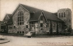 Ivanhoe Park Congregational Church and Manse - 39th and Michigan Postcard