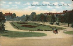 Sunken Gardens, Spanish Cannon, Paseo Postcard