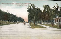 Armour Boulevard East from Main Street Kansas City, MO Postcard Postcard Postcard