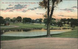 Lake and Club House, Country Club Kansas City, MO Postcard Postcard Postcard