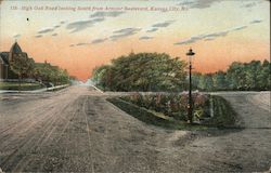 High Oak Rod Looking South from Armour Boulevard Postcard