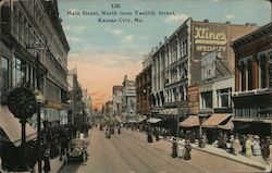 Main Street North from Twelfth Street Postcard