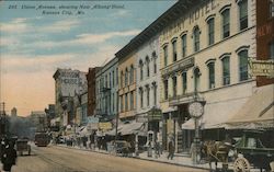 Union Avenue Showing New Albany Hotel Kansas City, MO Postcard Postcard Postcard