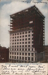 Long Building in Course of Construction Postcard