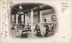 Dining Room, Hotel Kupper Postcard