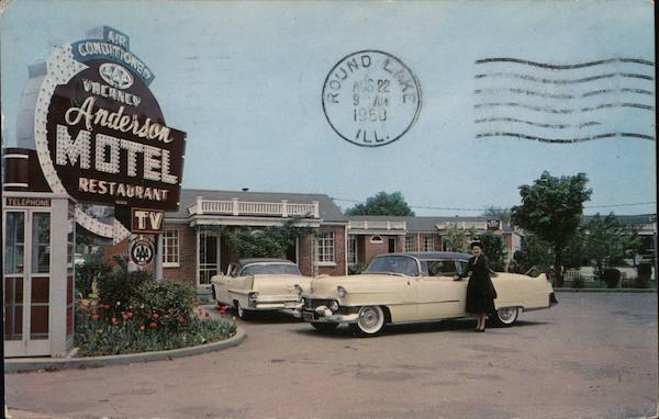 Anderson Motel Andrestaurant Murfreesboro Tn Postcard 