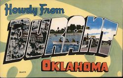 Howdy from Durant, Oklahoma Postcard