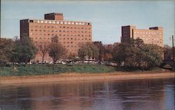 View of Harrisburg Hospital on the Susquehanna River Pennsylvania Postcard Postcard Postcard