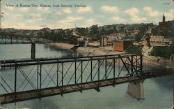 View of City From Intercity Viaduct Postcard