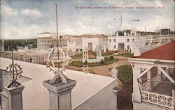 A Central View of Carnival Park Postcard