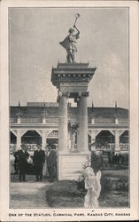 One of the Statues, Carnival Park Postcard