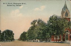 M.E. Church, Washington Boulevard Kansas City, KS Postcard Postcard Postcard