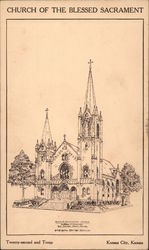 Church of the Blessed Sacrament, Twenty-Second and Troup Kansas City, KS Postcard Postcard Postcard