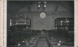 Interior View, First Presbyterian Church Kansas City, KS Postcard Postcard Postcard