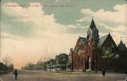 Washington Boulevard West from 7th Street Postcard