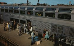 Hi-Level Dome Car, El Capitan, Santa Fe Railroad Postcard