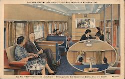 The New Steamliner "400" Chicago & North Western Line Trains, Railroad Postcard Postcard Postcard