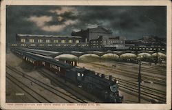 New Union Station and Train Sheds at Night Kansas City, MO Postcard Postcard Postcard