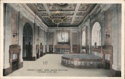 Grand Lobby, New Union Station Postcard