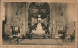 View of Waiting Room From Lobby, Union Station Postcard