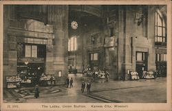 The Lobby, Union Station Kansas City, MO Postcard Postcard Postcard